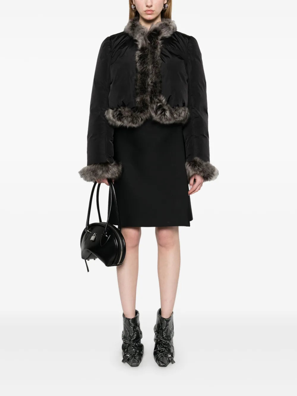 Faux Fur-Trim Puffer Jacket