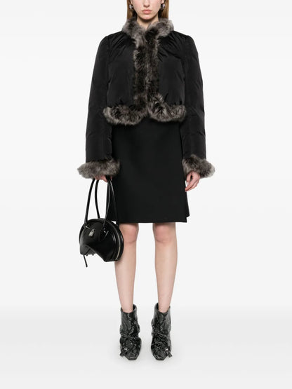 Faux Fur-Trim Puffer Jacket