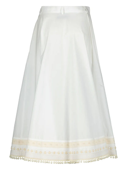Embroidered A-Line Skirt