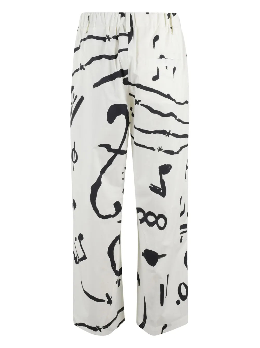 Abstract-Print Trousers