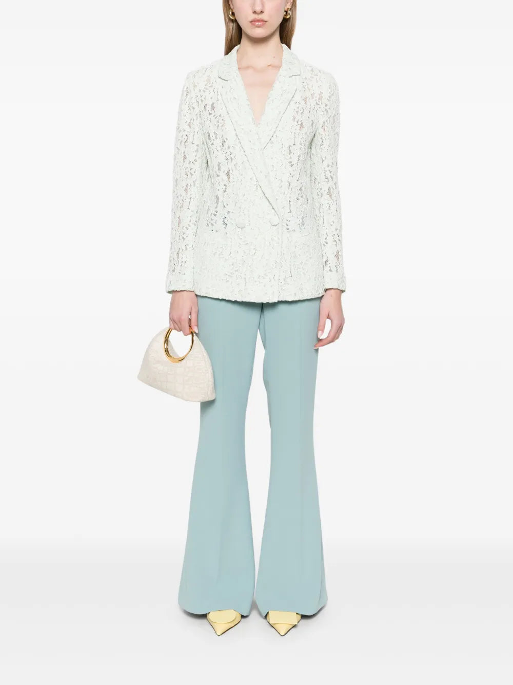 Crepe Flared Trousers