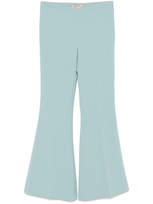 Crepe Flared Trousers