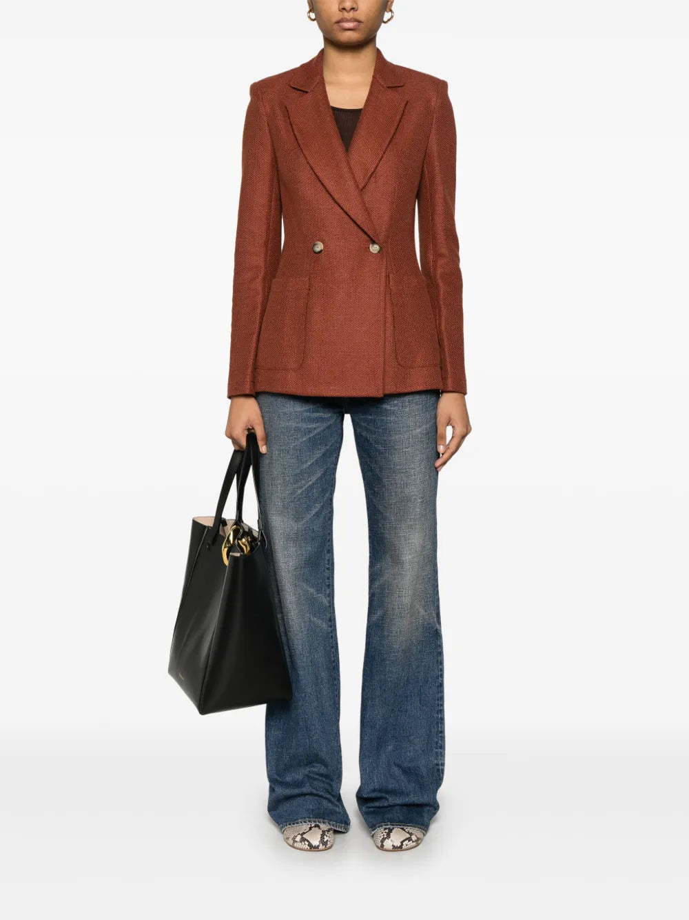 Honeycomb-Knit Blazer