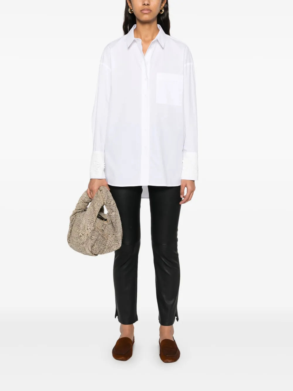Lace-Appliqué Shirt