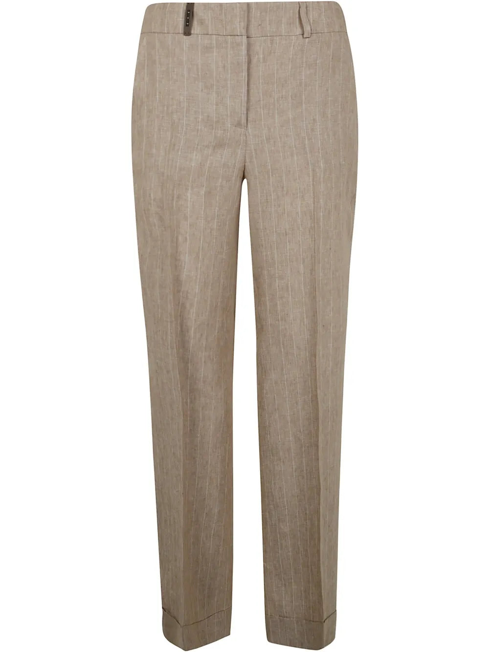 Pinstripe-Pattern Trousers