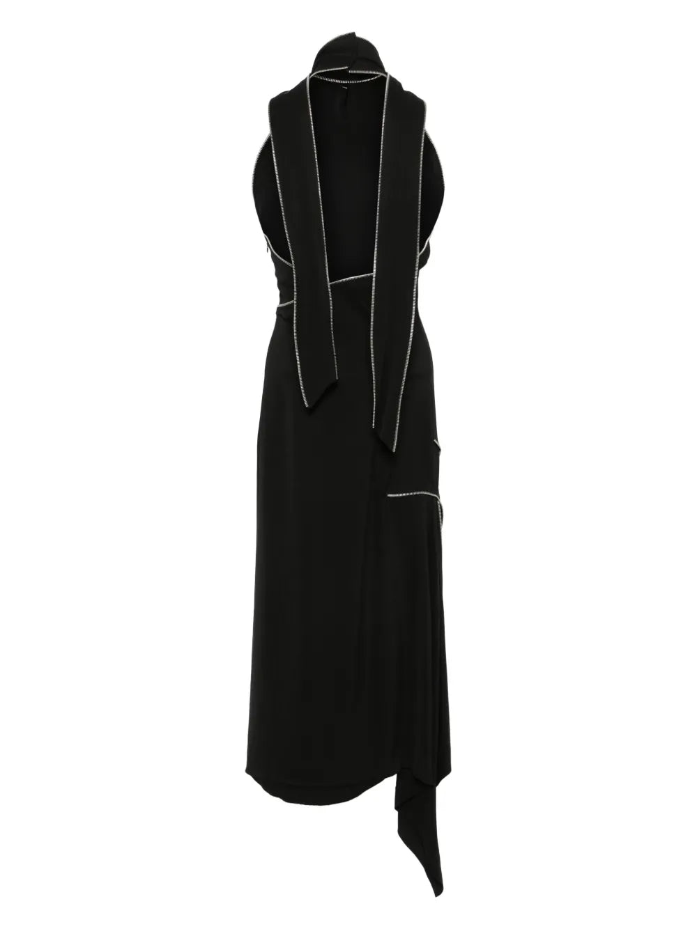 Decorative-Zip Midi Dress