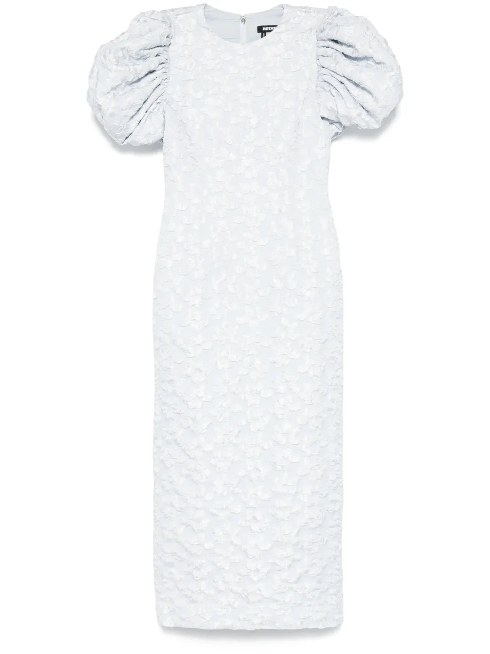 Jacquard Puffy Midi Dress