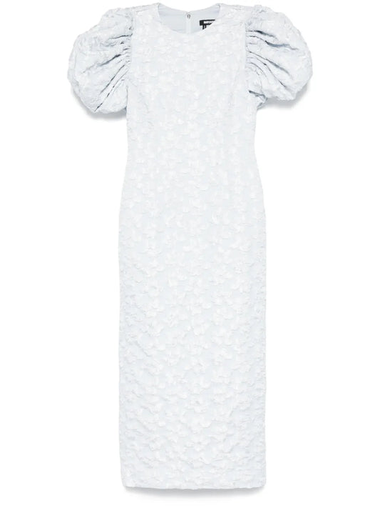 Jacquard Puffy Midi Dress
