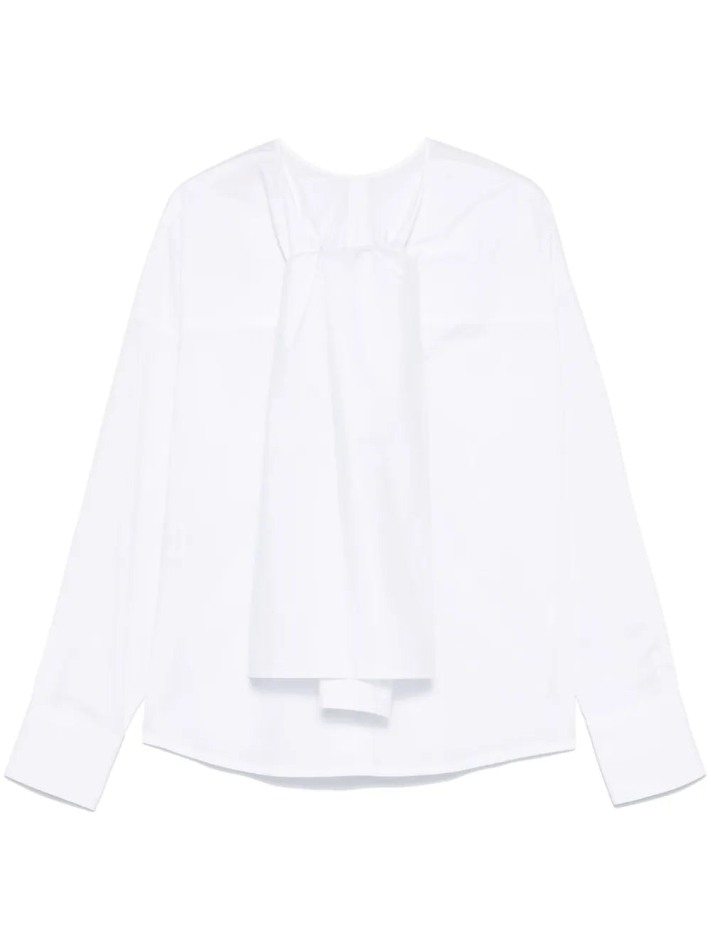 Maxi-Bow Poplin Blouse