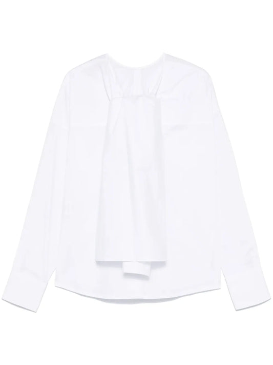 Maxi-Bow Poplin Blouse
