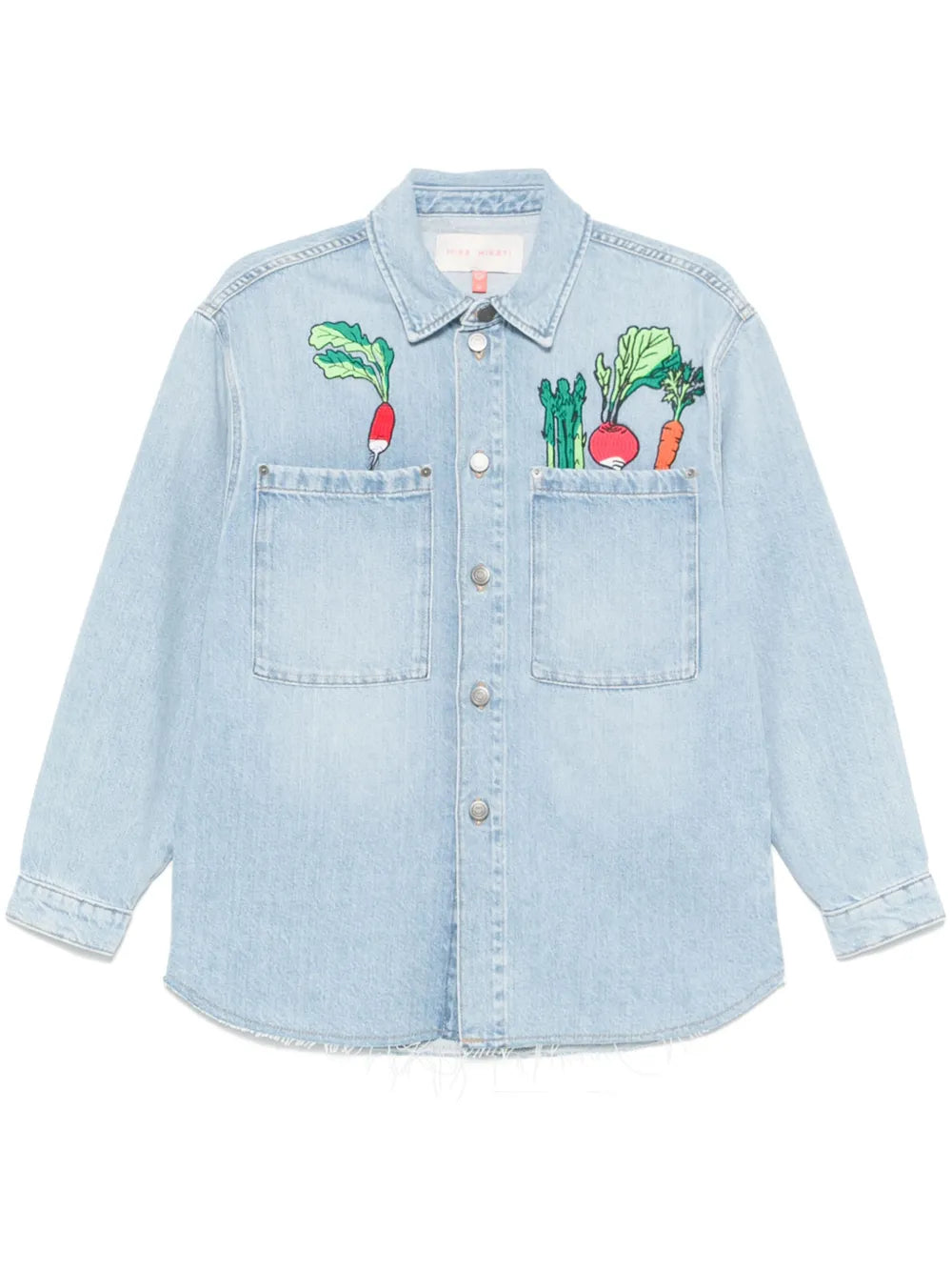 Vegetable-Embroidered Denim Jacket