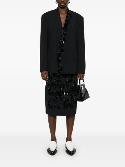 Sequin-Detail Panama Midi Skirt