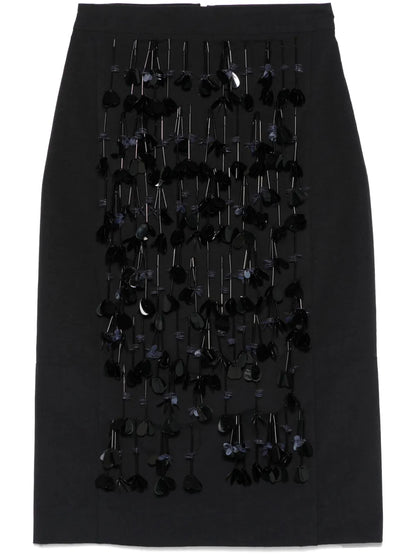 Sequin-Detail Panama Midi Skirt