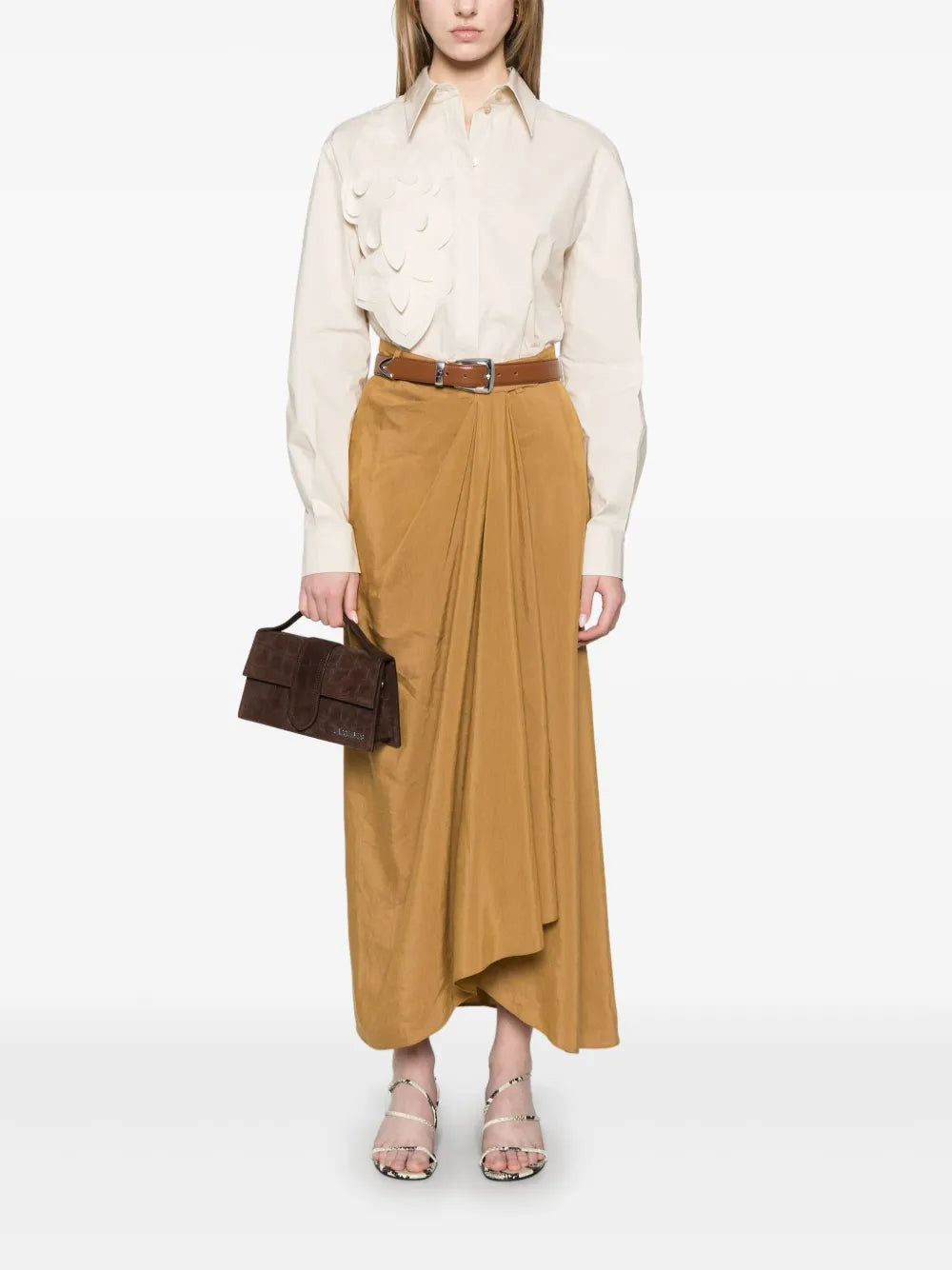 Draped Maxi Skirt
