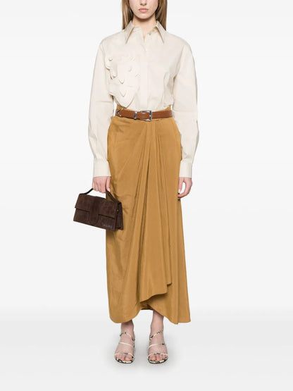 Draped Maxi Skirt