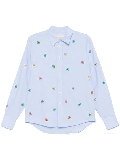 Floral-Embroidered Shirt
