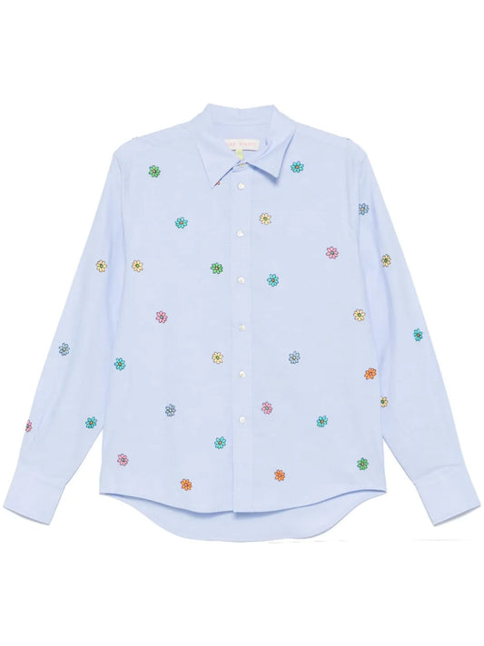 Floral-Embroidered Shirt