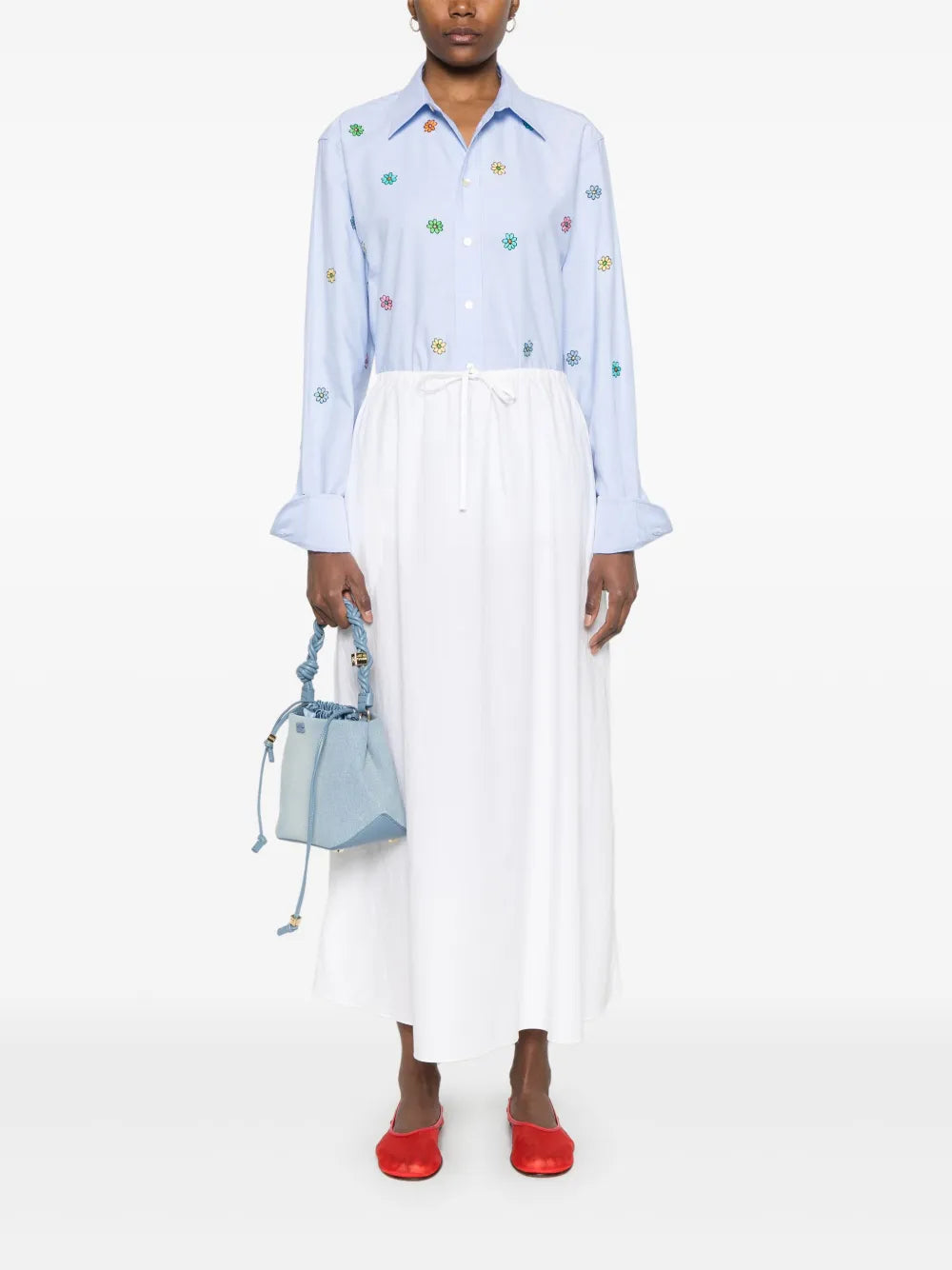 Floral-Embroidered Shirt