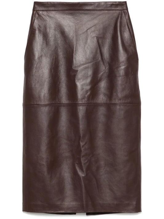 Leather Midi Skirt