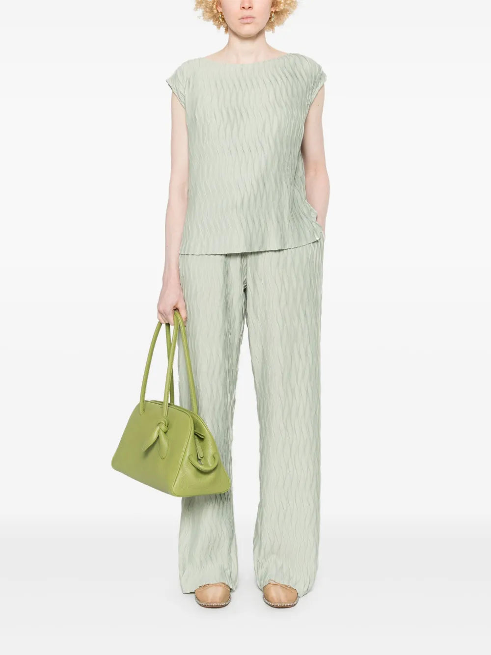 Wrinkled-Effect Top