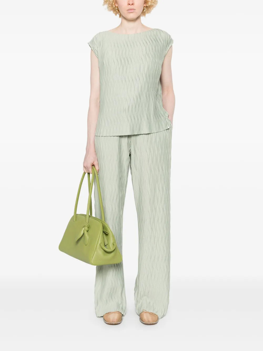 Wrinkled-Effect Trousers