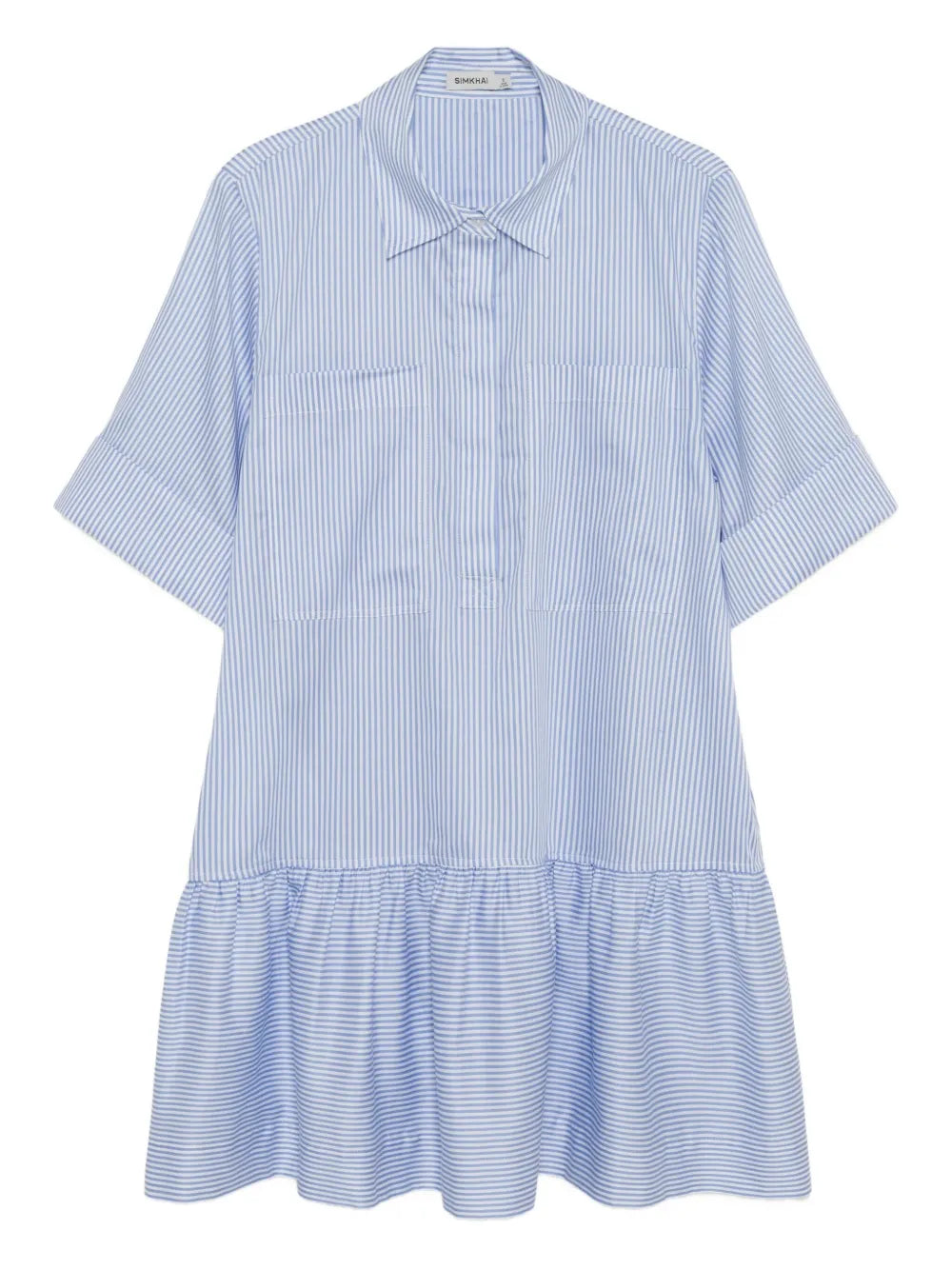 Cris Striped Tiered Shirt Dress