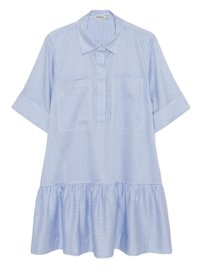Cris Striped Tiered Shirt Dress