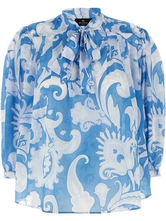 Paisley-Print Blouse