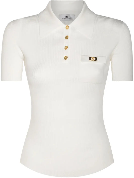 Ribbed Polo Top