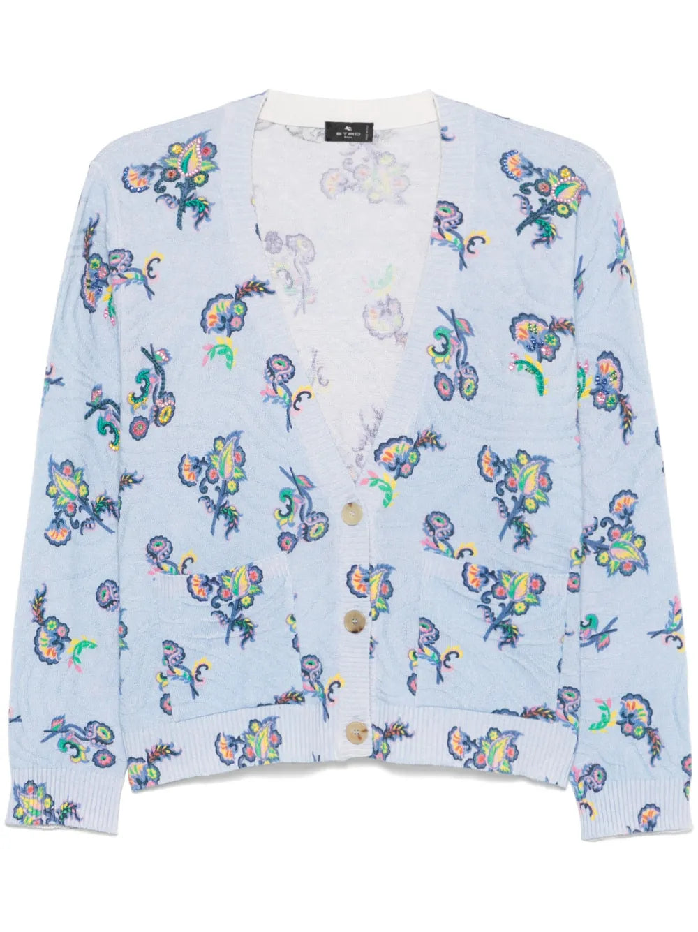 Patterned-Jacquard Cardigan