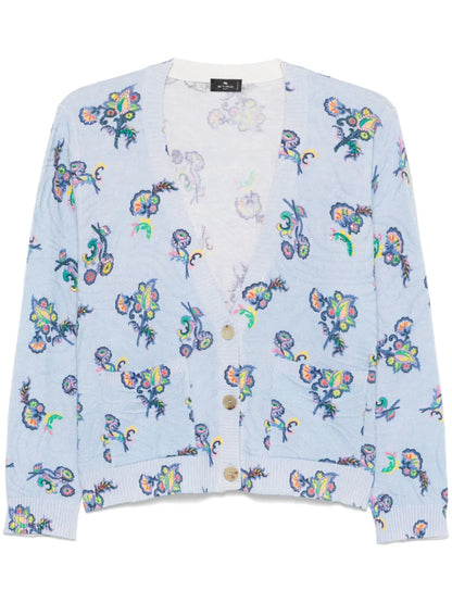 Patterned-Jacquard Cardigan