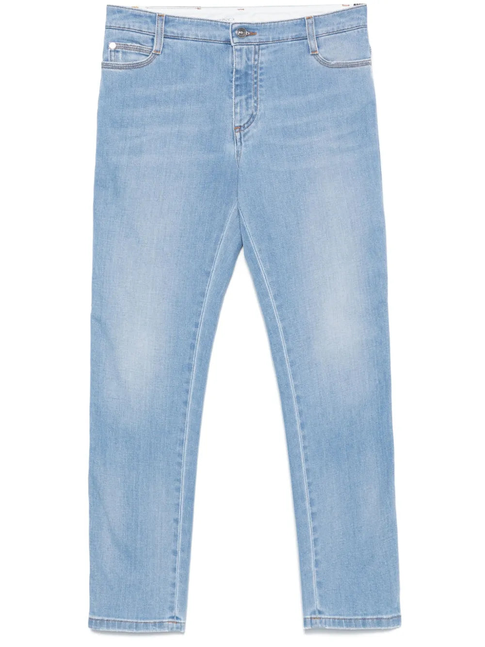 Logo-Patch Slim Jeans