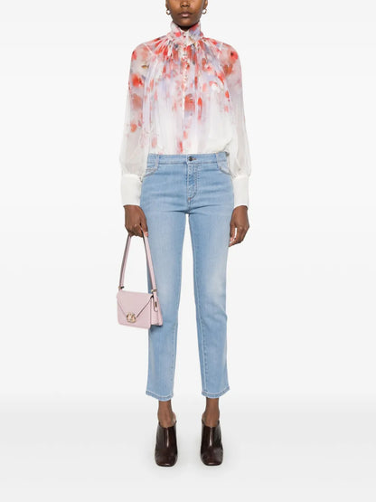 Logo-Patch Slim Jeans