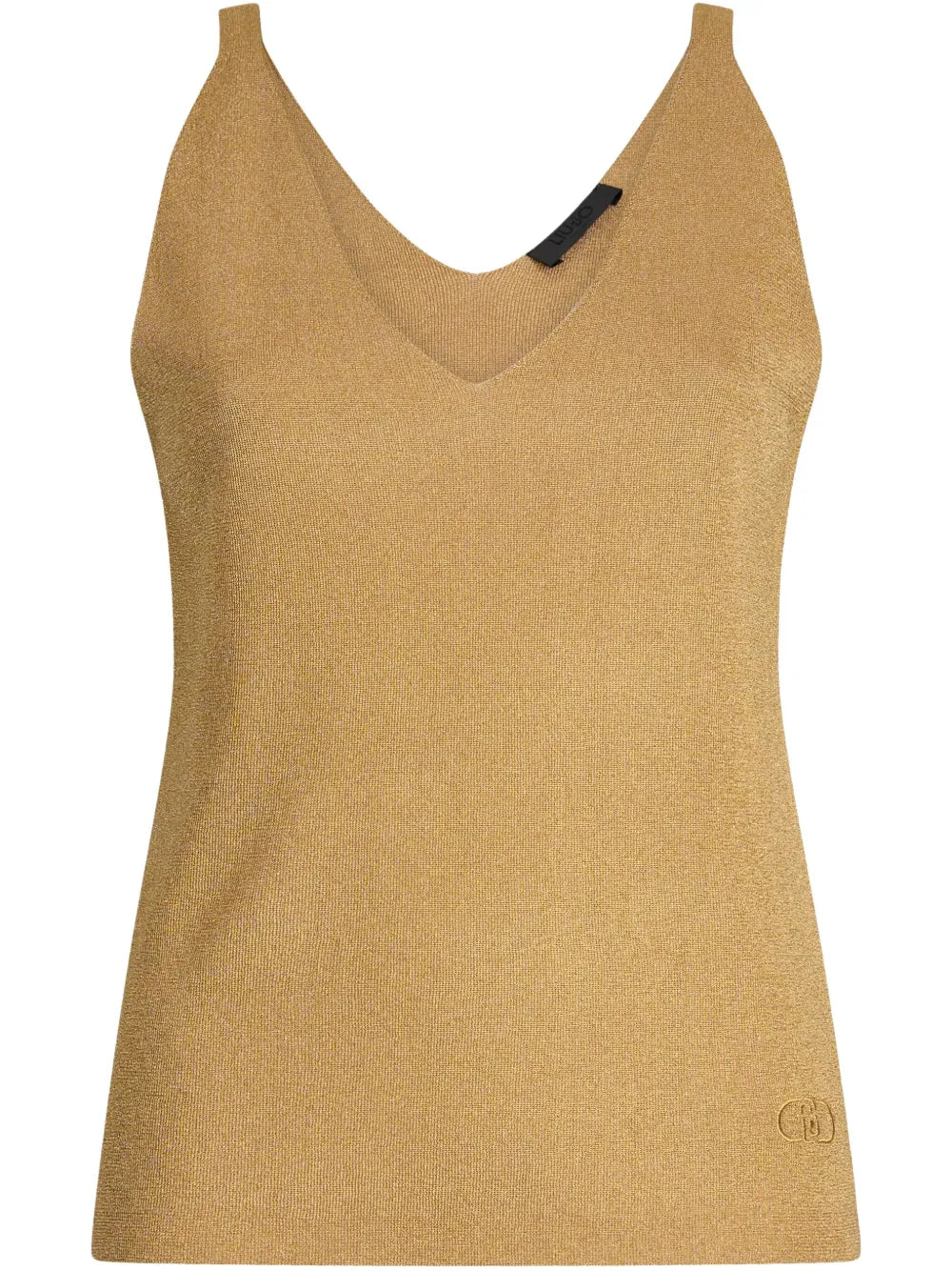 V-Neck Metallic Tank Top