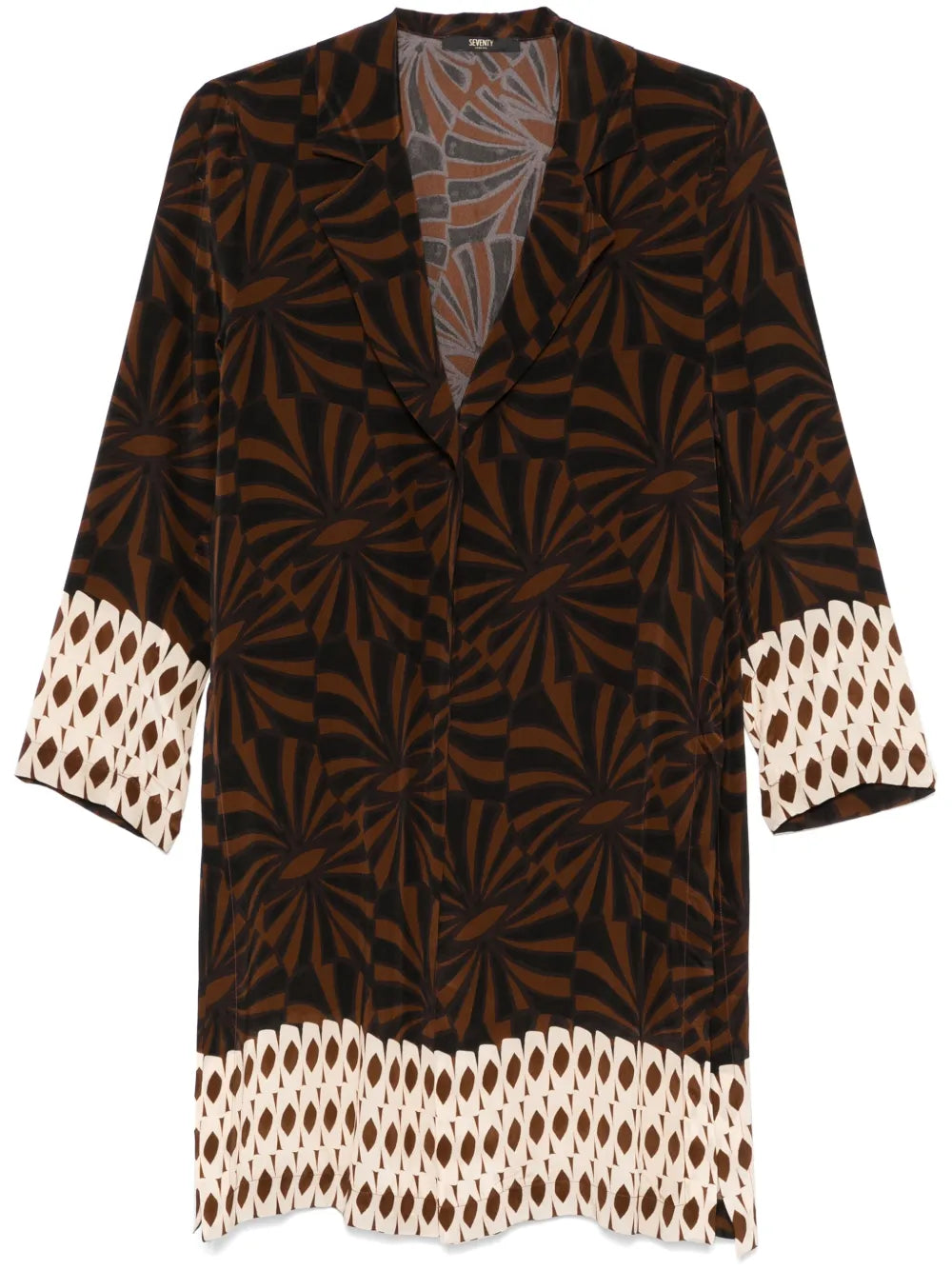 Graphic-Print Overcoat