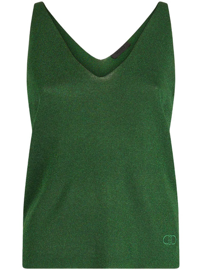 Shimmering V-Neck Top