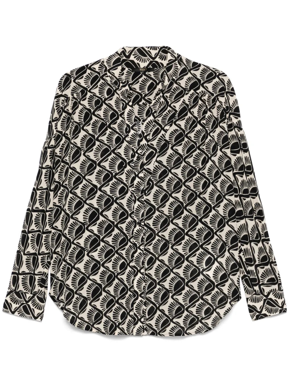 Graphic-Print Blouse