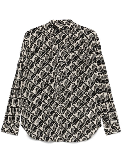 Graphic-Print Blouse