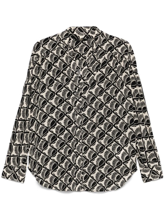 Graphic-Print Blouse
