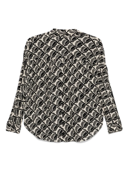 Graphic-Print Blouse