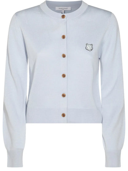 Bold Fox Head-Patch Cardigan