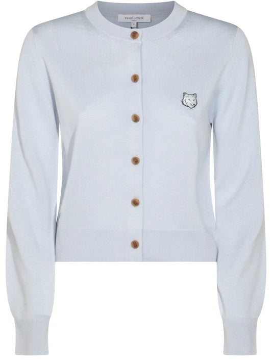 Bold Fox Head-Patch Cardigan