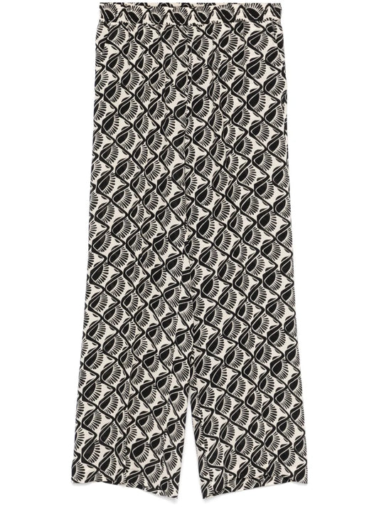 Graphic-Print Trousers