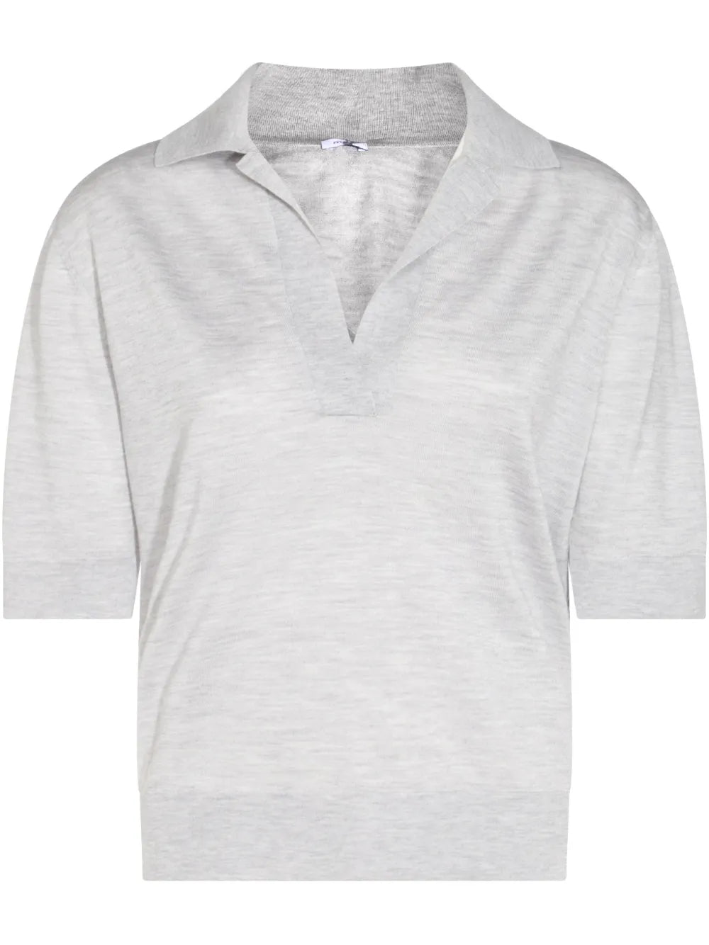 Cashmere-Silk Polo Top