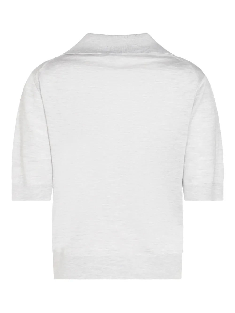 Cashmere-Silk Polo Top