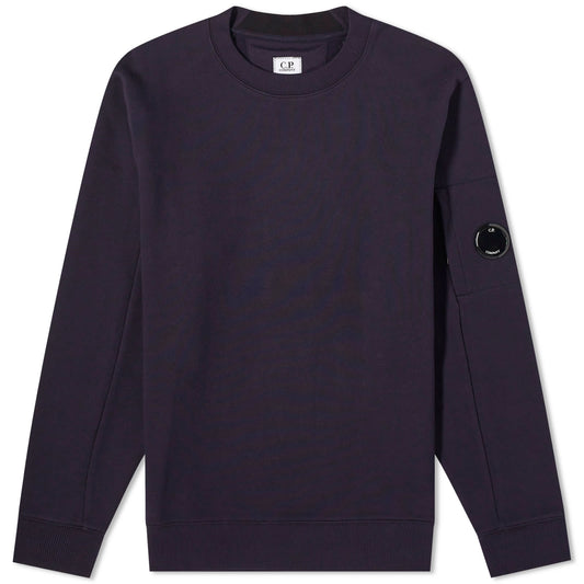 Diagonal Fleece Lens Crew Sweat