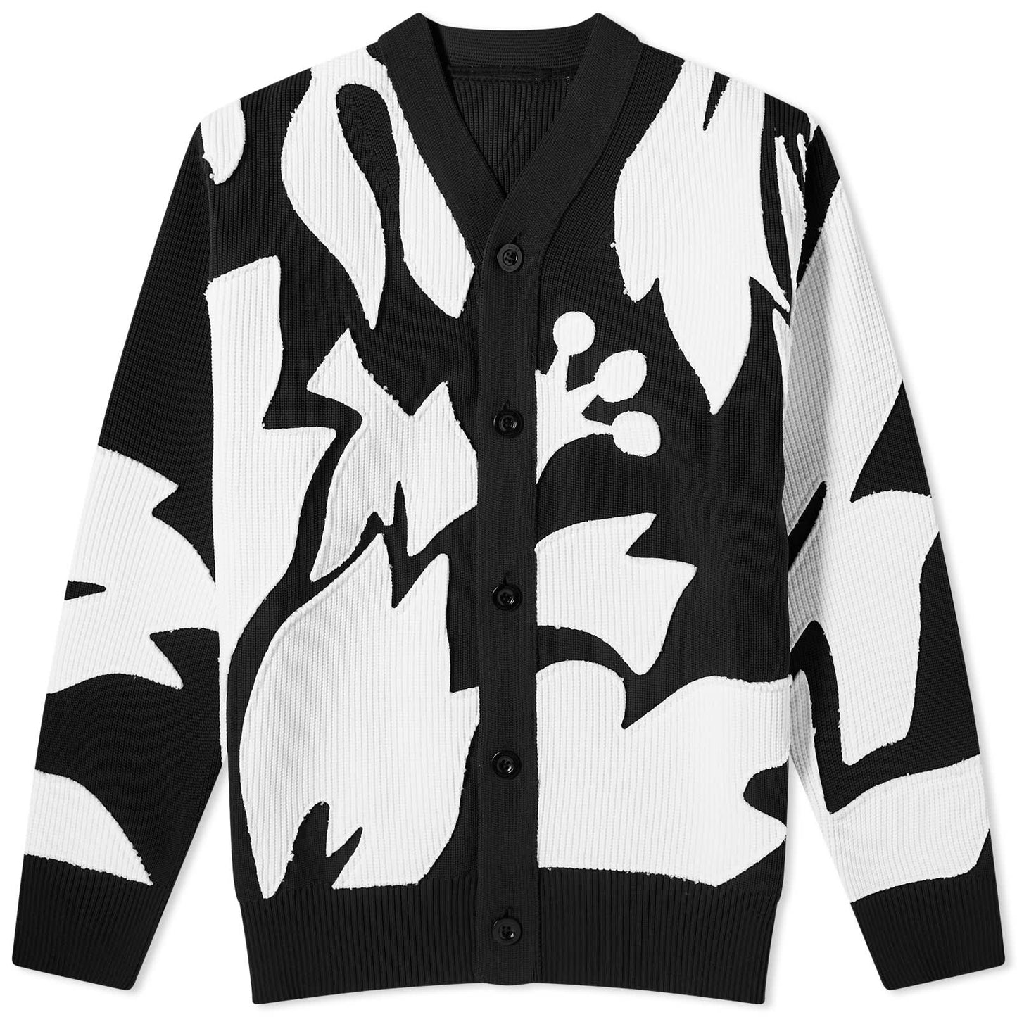 Floral Embroidered Patch Cardigan