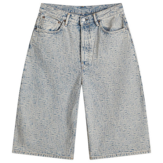 Judda Monogram Denim Shorts