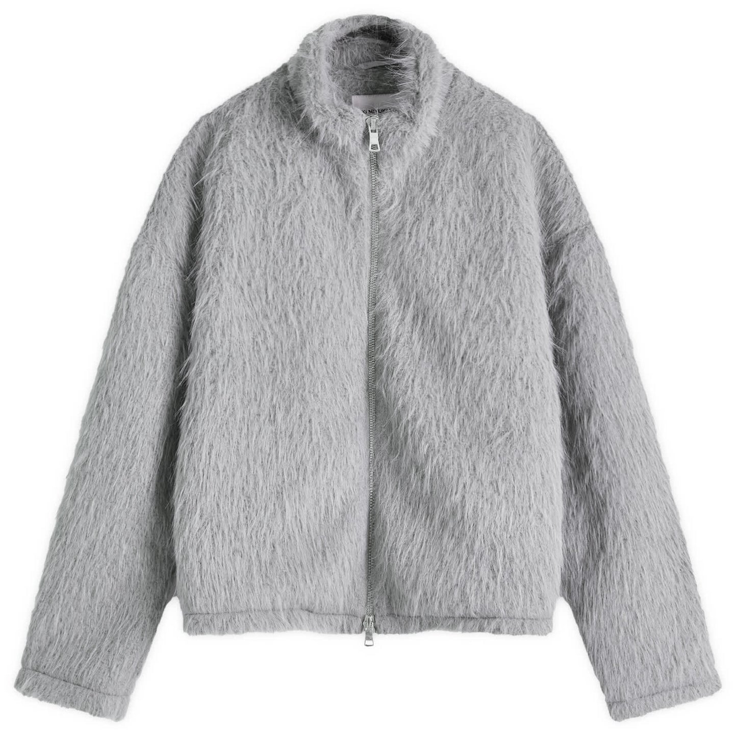 Faux Alpaca Track Jacket