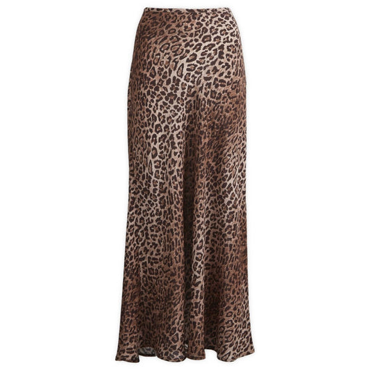 Kelly Leopard Midi Skirt